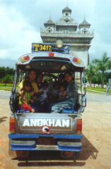 Bang&noi riding TukTuk to Morning Market